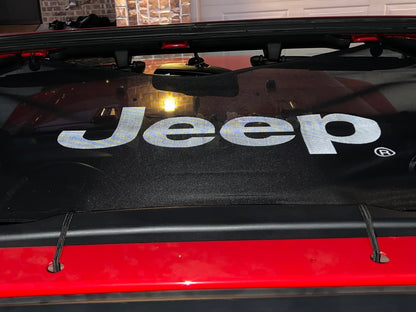 Jeep Licensed by RedRock Mesh Sun Shade with Jeep Logo (07-18 Jeep Wrangler JK)
