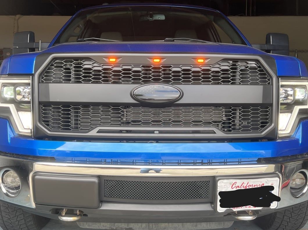 RedRock Modern Billet Mesh Lower Grille Insert; Black (09-14 F-150, Excluding Raptor, Harley Davidson & 2011 Limited)