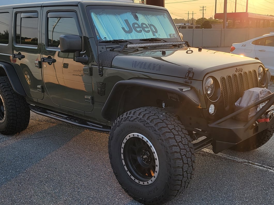 Jeep Licensed by RedRock Front Windshield Sun Shade with Jeep Logo (07-18 Jeep Wrangler JK)