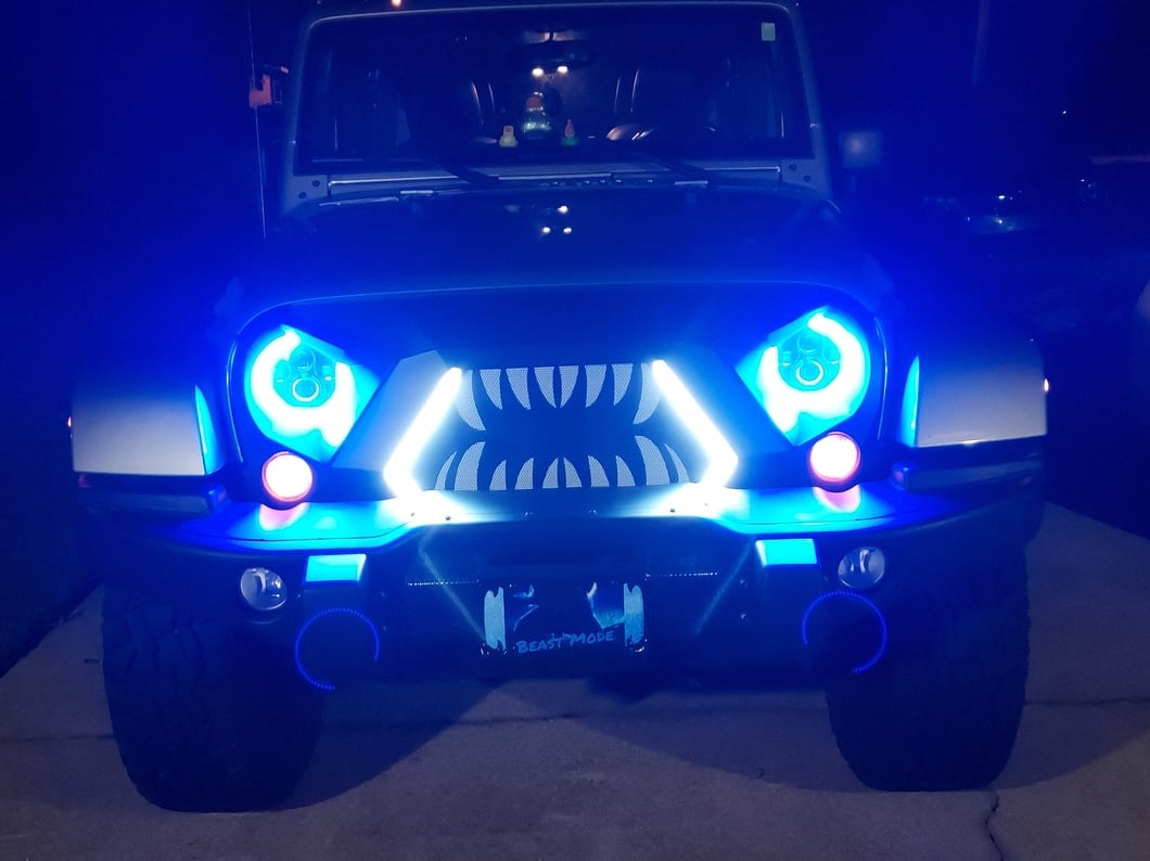 RedRock Open Wide Grille with LED DRL (07-18 Jeep Wrangler JK)