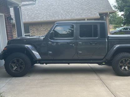 Jeep Licensed by RedRock Enhanced Rubi Rails with Jeep Logo; Textured Black (20-25 Jeep Gladiator JT)