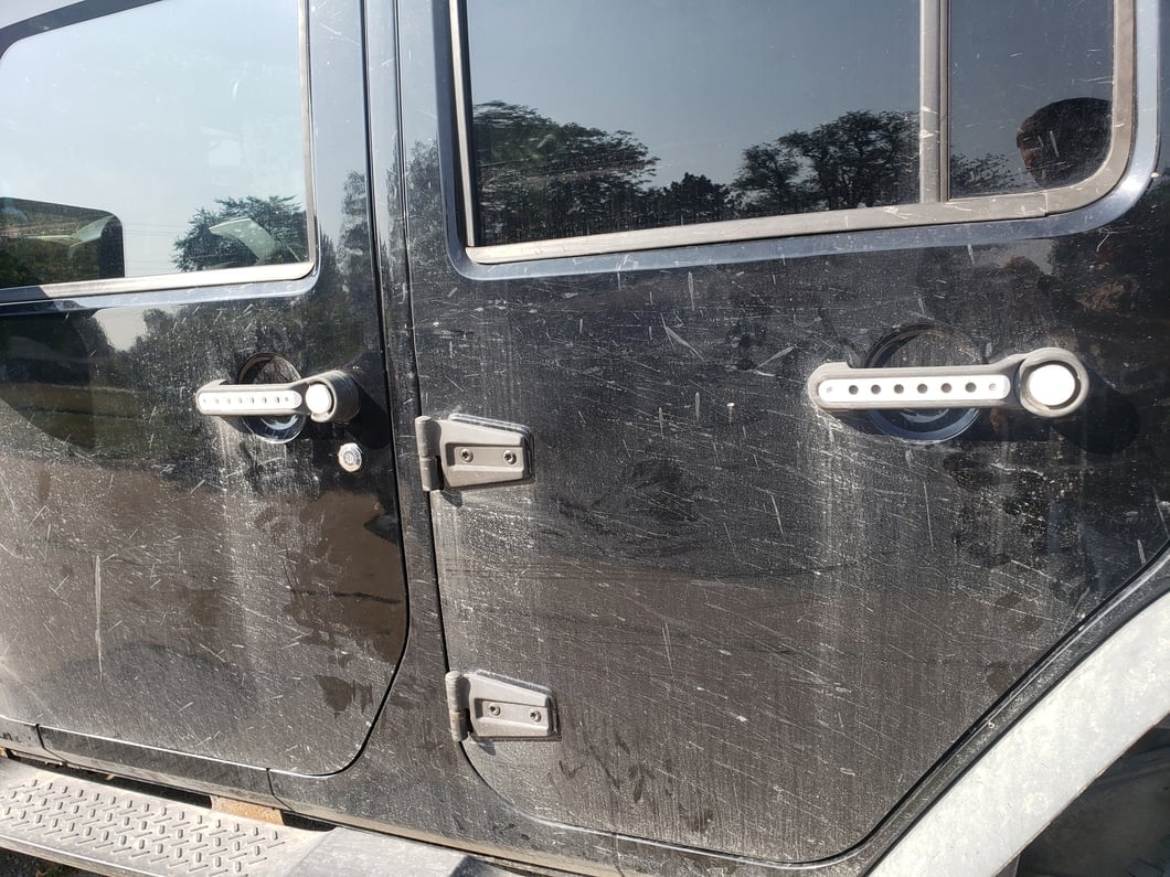 RedRock Billet Aluminum Door Handle Inserts; White (07-18 Jeep Wrangler JK 4-Door)