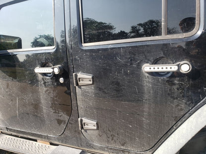 RedRock Billet Aluminum Door Handle Inserts; White (07-18 Jeep Wrangler JK 4-Door)