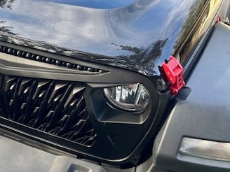 RedRock Hood Latches; Red (07-25 Jeep Wrangler JK & JL)