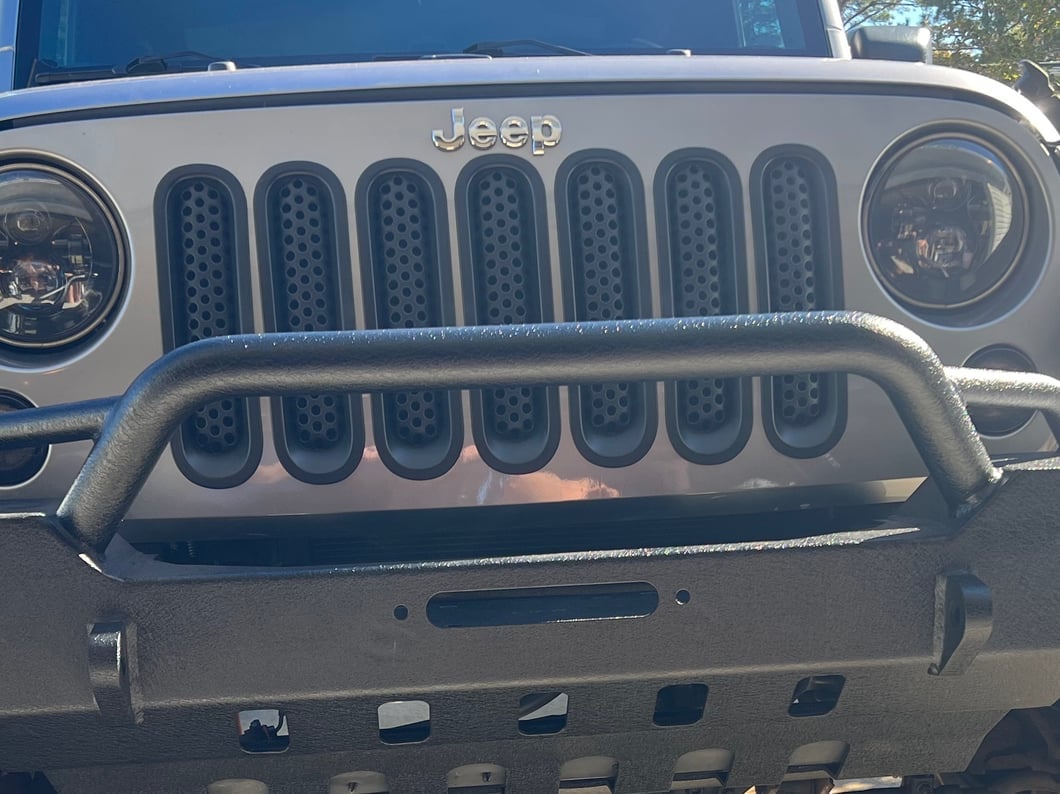 RedRock Mesh Grille Inserts; Matte Black (07-18 Jeep