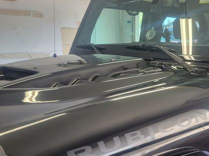 RedRock Type-STM Style Ram Air Hood; Unpainted (07-18 Jeep Wrangler JK)