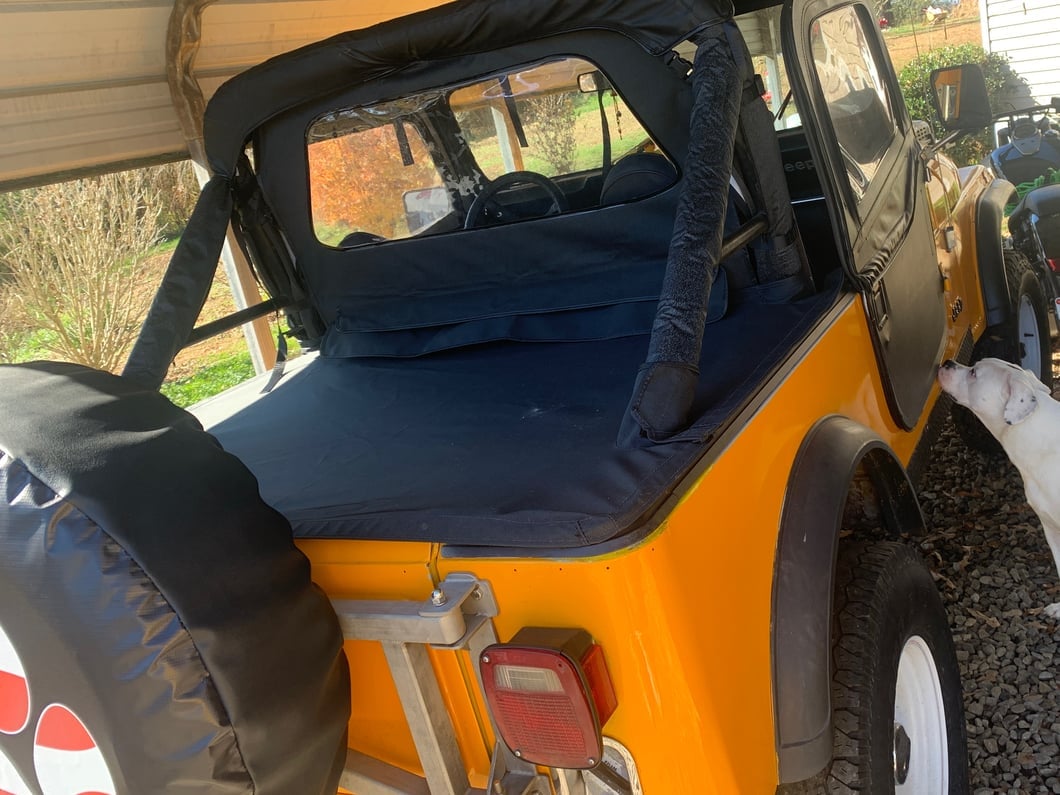 RedRock Tonneau Cover; Black Denim (76-91 Jeep C7 & Wrangler YJ)