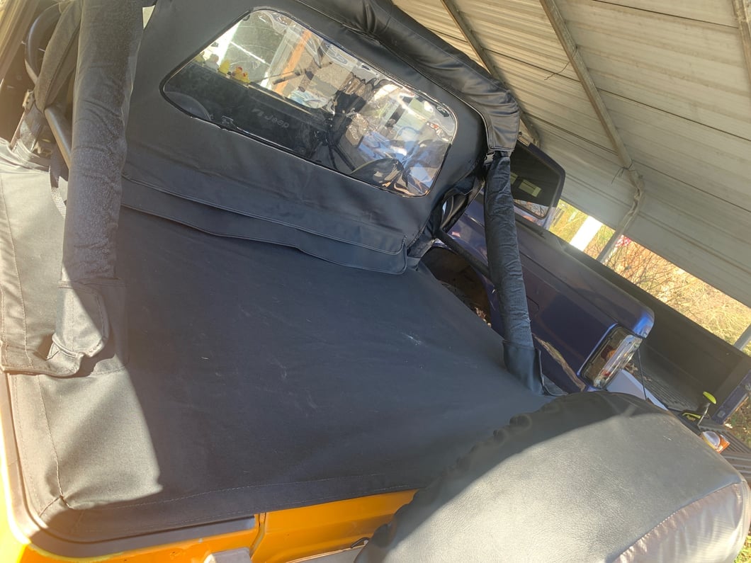RedRock Tonneau Cover; Black Denim (76-91 Jeep C7 & Wrangler YJ)