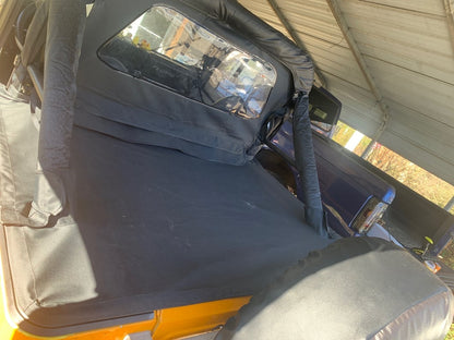 RedRock Tonneau Cover; Black Denim (76-91 Jeep C7 & Wrangler YJ)