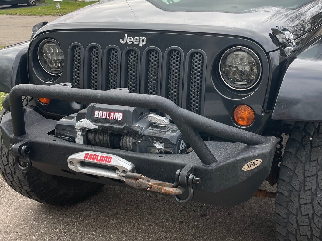 RedRock Mesh Grille Inserts; Matte Black (07-18 Jeep Wrangler JK)