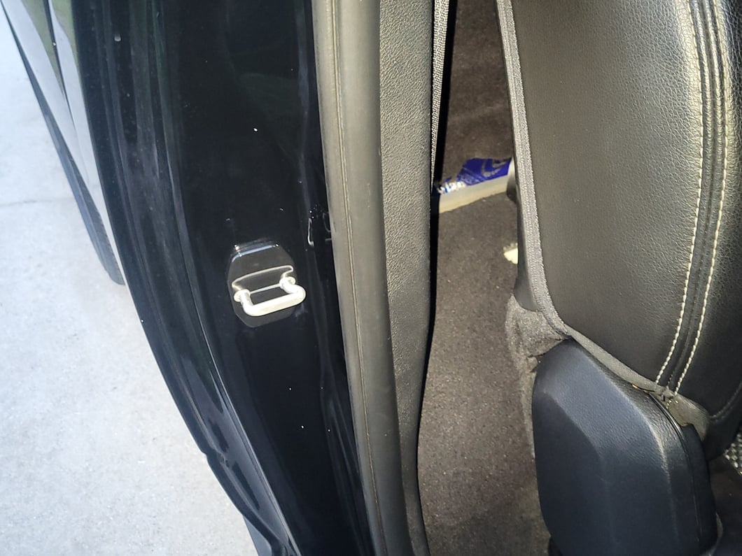 RedRock Door Striker Trim Set; Black (09-25 RAM 1500)