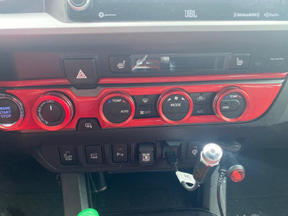 RedRock Front Switch Panel Trim; Red (16-23 Tacoma Double Cab)