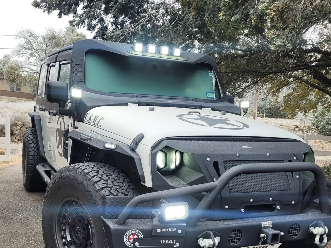 RedRock Headlight Guards (07-18 Jeep Wrangler JK)