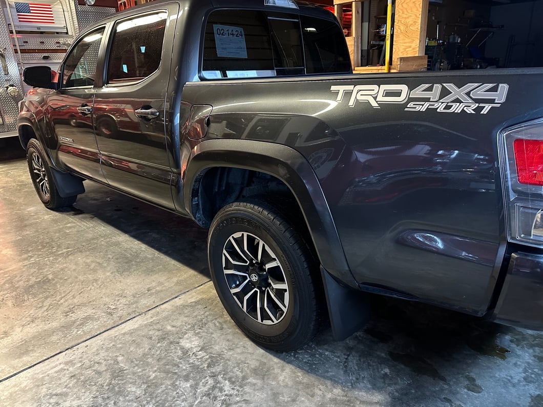 RedRock Molded Mud Guards; Front and Rear (16-23 Tacoma w/ OE Fender Flares)
