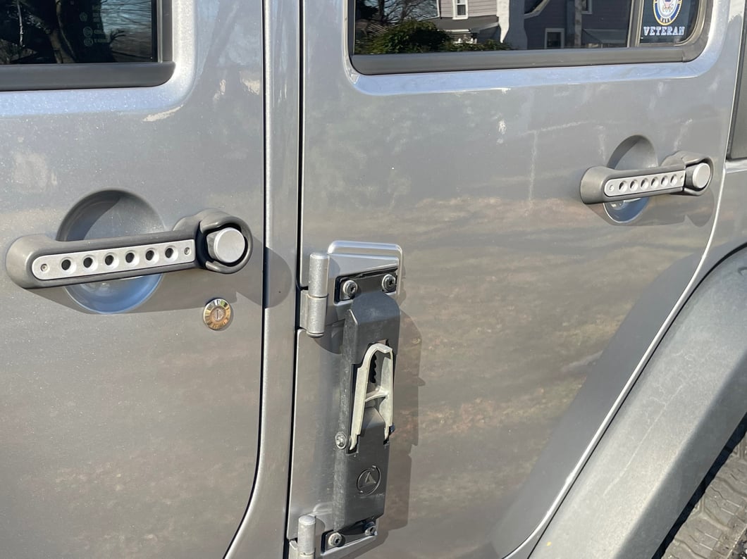 RedRock Billet Aluminum Door Handle Inserts; Silver (07-18 Jeep Wrangler JK 4-Door)