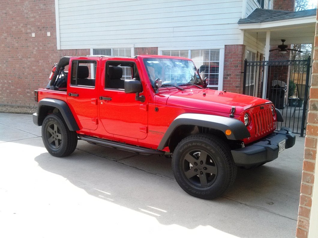 RedRock Side Armor; Textured Black (07-18 Jeep Wrangler JK 4-Door)