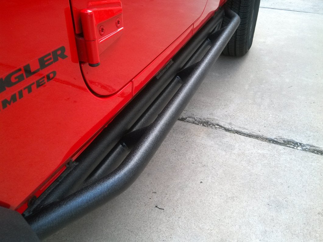 RedRock Side Armor; Textured Black (07-18 Jeep Wrangler JK 4-Door)