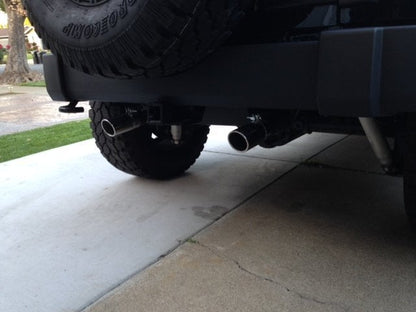 RedRock Dual Outlet Axle-Back Exhaust with Polished Tips (07-18 Jeep Wrangler JK)