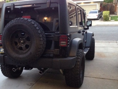 RedRock Dual Outlet Axle-Back Exhaust with Polished Tips (07-18 Jeep Wrangler JK)