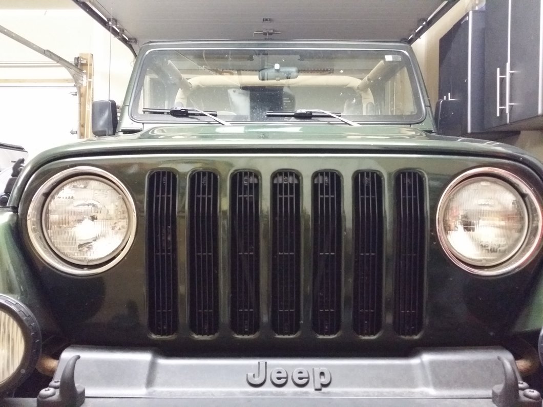 RedRock Billet Grille Inserts; Black (97-06 Jeep Wrangler TJ)