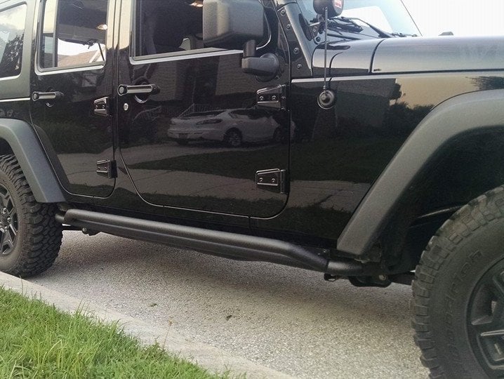 RedRock Rocker Guards; Textured Black (07-18 Jeep Wrangler JK 4-Door)