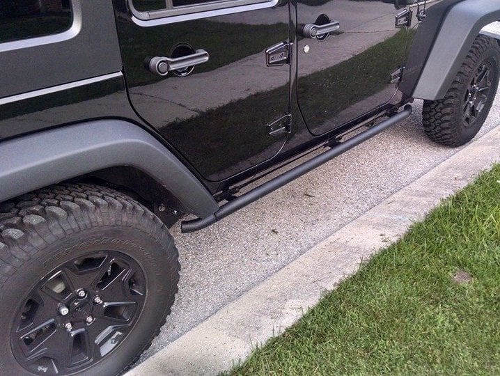 RedRock Rocker Guards; Textured Black (07-18 Jeep Wrangler JK 4-Door)