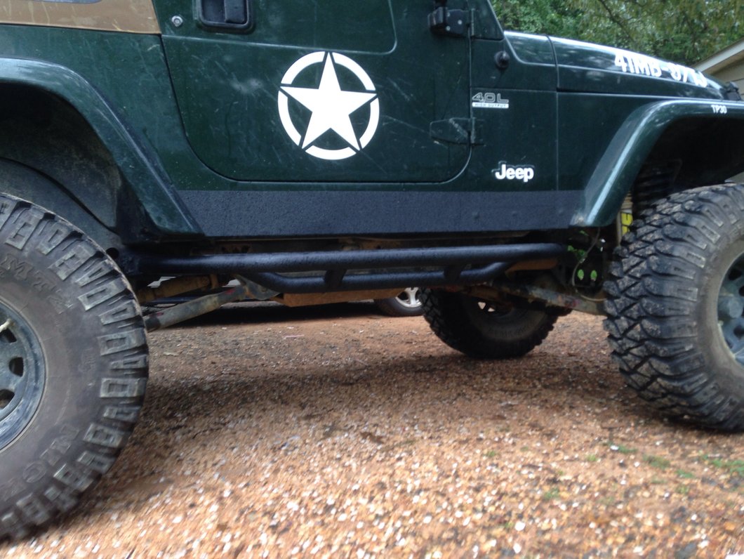 RedRock Side Armor; Textured Black (87-06 Jeep Wrangler YJ & TJ, Excluding Unlimited)