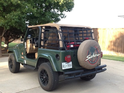 RedRock Cargo Wrap Around Net; One Piece (92-06 Jeep Wrangler YJ & TJ)