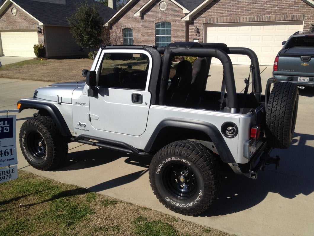 RedRock Rocker Guards; Textured Black (87-06 Jeep Wrangler YJ & TJ, Excluding Unlimited)