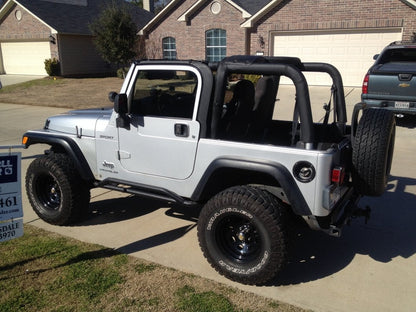 RedRock Rocker Guards; Textured Black (87-06 Jeep Wrangler YJ & TJ, Excluding Unlimited)