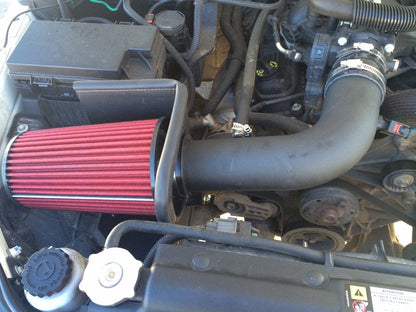 RedRock Cold Air Intake; Black Wrinkle (07-11 3.8L Jeep Wrangler JK)