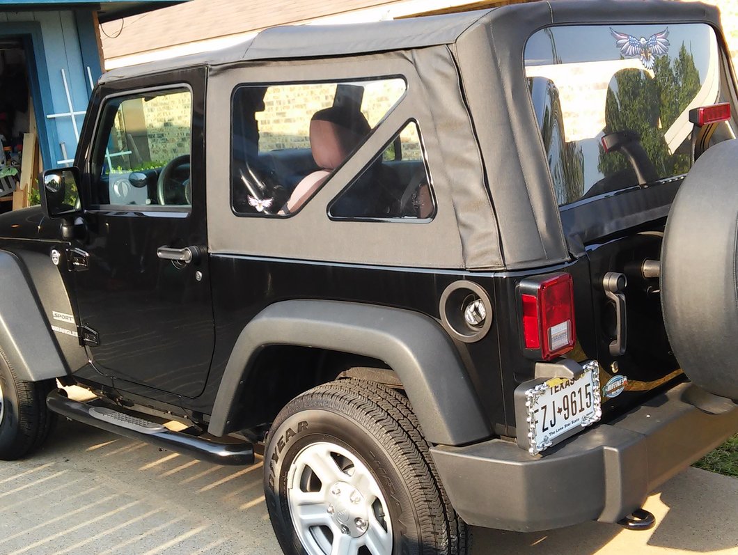 RedRock 3-Inch Round Curved Side Step Bars; Semi-Gloss Black (07-18 Jeep Wrangler JK 2-Door)