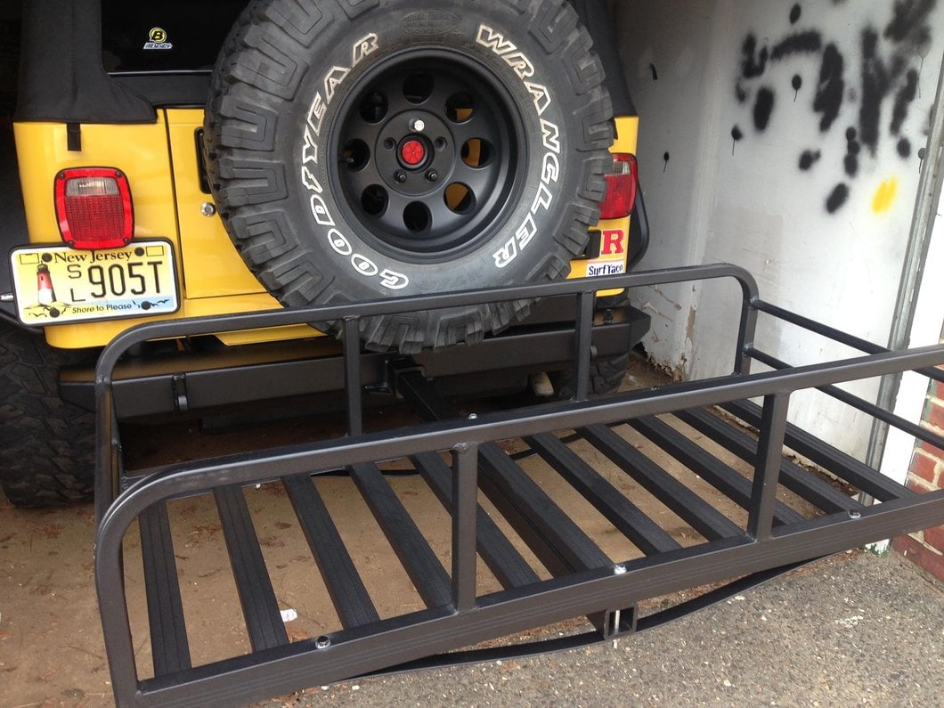 RedRock Hitch Mounted Cargo Rack; 12-Inch XL (Universal; Some Adaptation May Be Required)