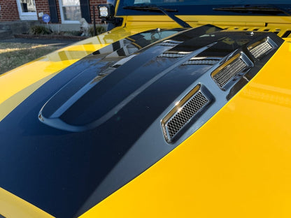 RedRock Hood Hinge Cover; Black (07-18 Jeep Wrangler JK)