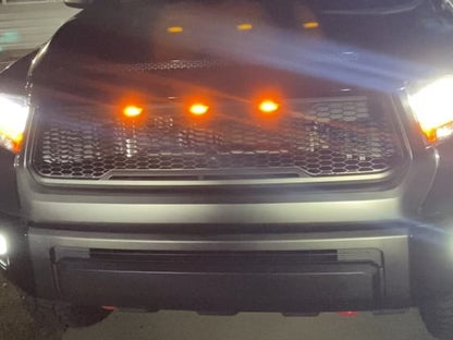 RedRock Baja Upper Replacement Grille with LED Lighting; Matte Black (14-21 Tundra)
