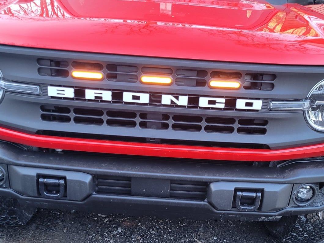RedRock 3-Piece LED Grille Light Kit (21-25 Bronco Base, Black Diamond)