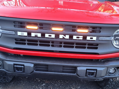 RedRock 3-Piece LED Grille Light Kit (21-25 Bronco Base, Black Diamond)