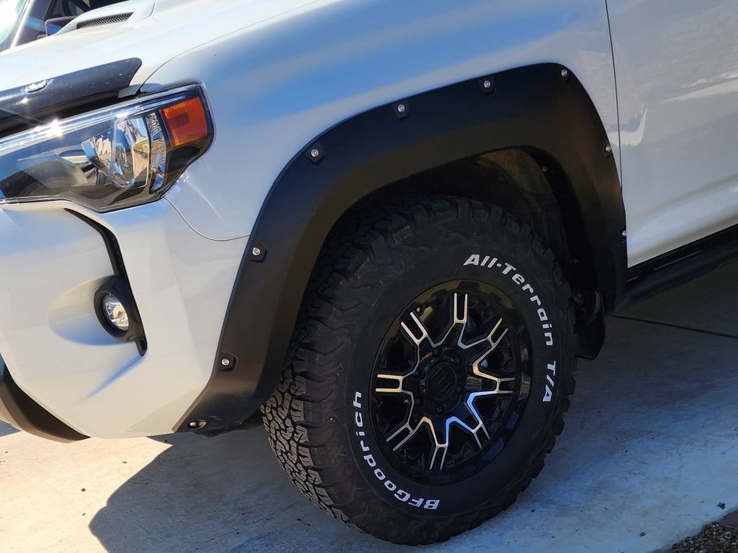 RedRock Pocket Style Fender Flares; Matte Black (14-24 4Runner)