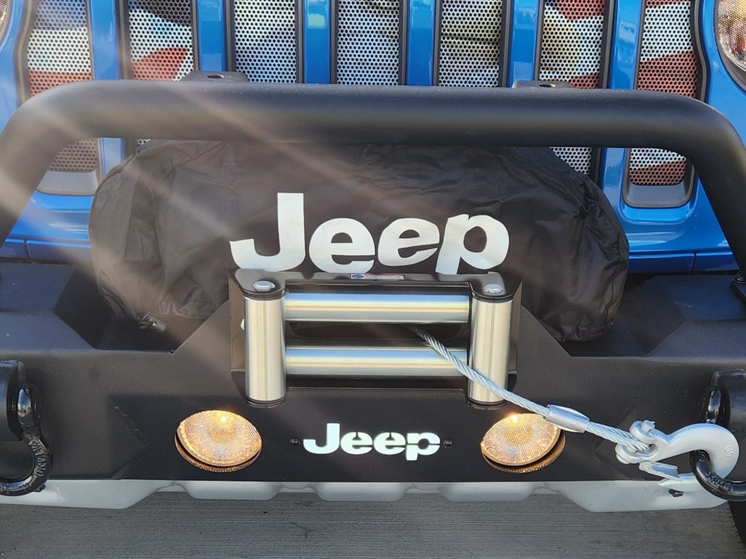 Jeep Licensed by RedRock Winch Cover with Jeep Logo