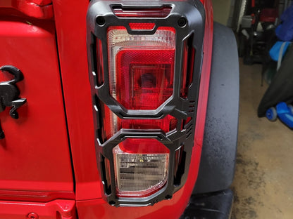 RedRock Tail Light Guards; Matte Black (21-25 Bronco, Excluding Raptor)