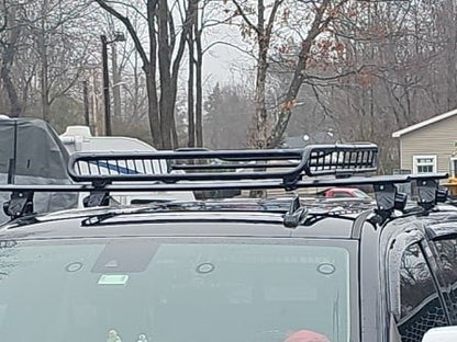 RedRock Cross Bar Roof Rack; Black; 60-Inch (14-25 Silverado 1500)