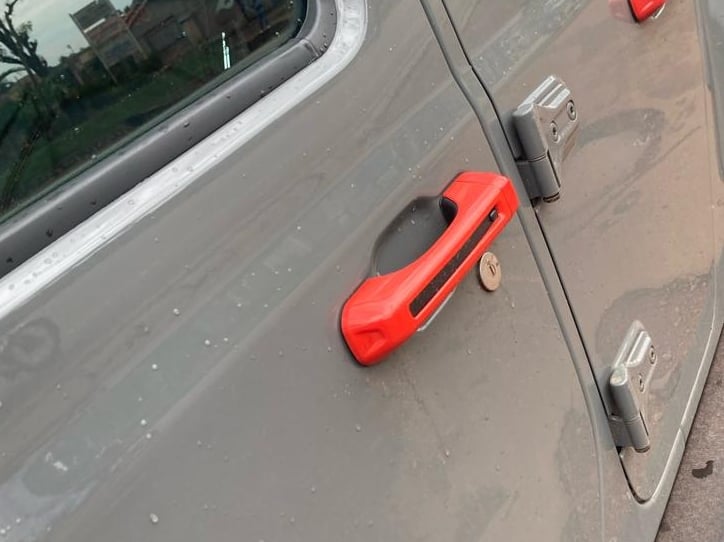 RedRock Door Handle Covers; Red (20-25 Jeep Gladiator JT)