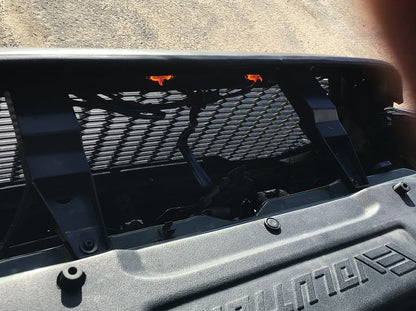 RedRock Baja Upper Replacement Grille with LED Lighting; Matte Black (16-23 Tacoma)