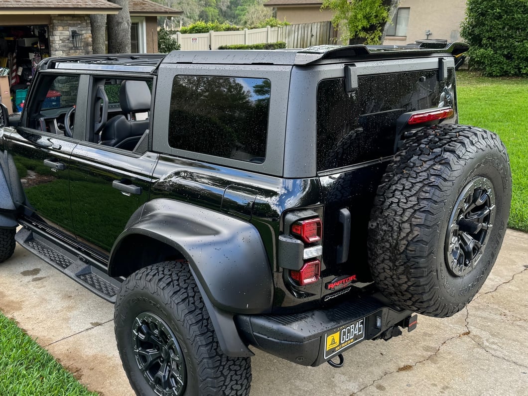 RedRock Rear Spoiler; Gloss Black (21-25 Bronco w/ Hard Top)