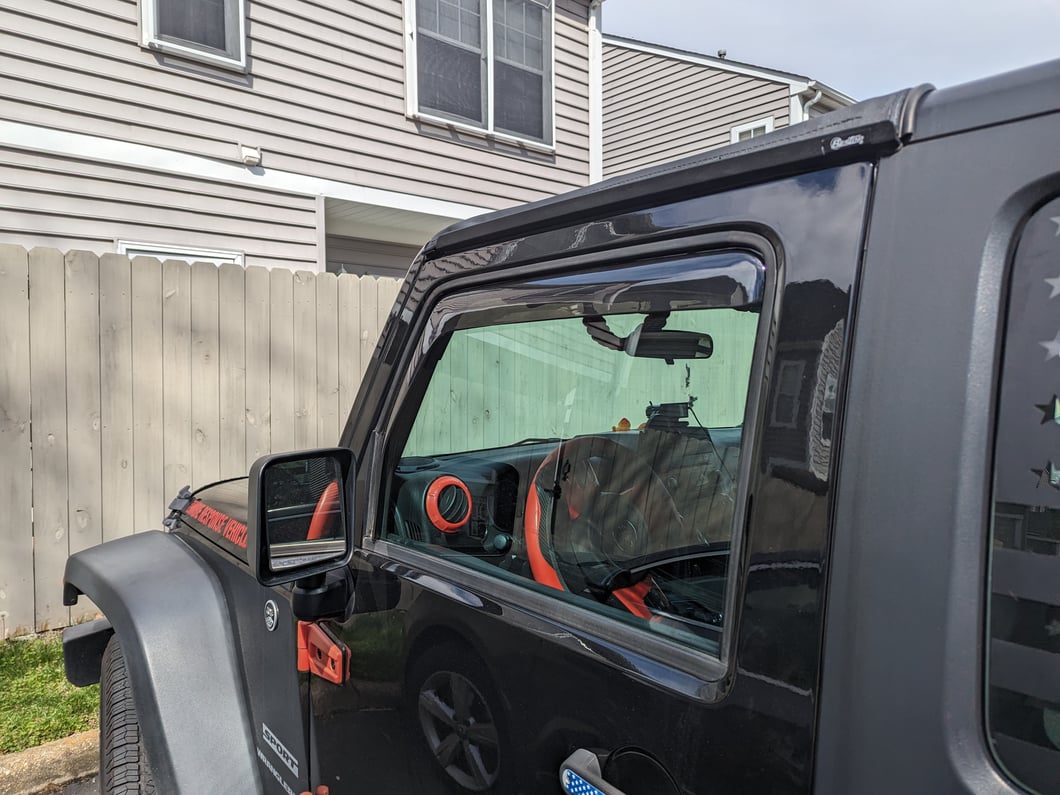 RedRock In-Channel Window Deflectors (07-18 Jeep Wrangler JK 2-Door)