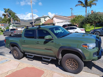 RedRock Cross Bar Roof Rack; Black; 60-Inch (16-18 Tacoma)