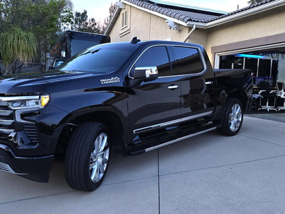 RedRock Standard Mirror Covers; Chrome (19-25 Silverado 1500)