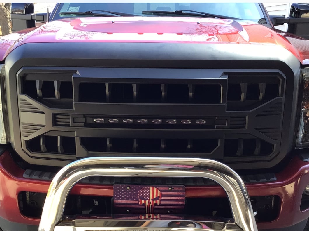 RedRock Armor Upper Replacement Grille with LED Off-Road Lighting (11-16 F-250 Super Duty)