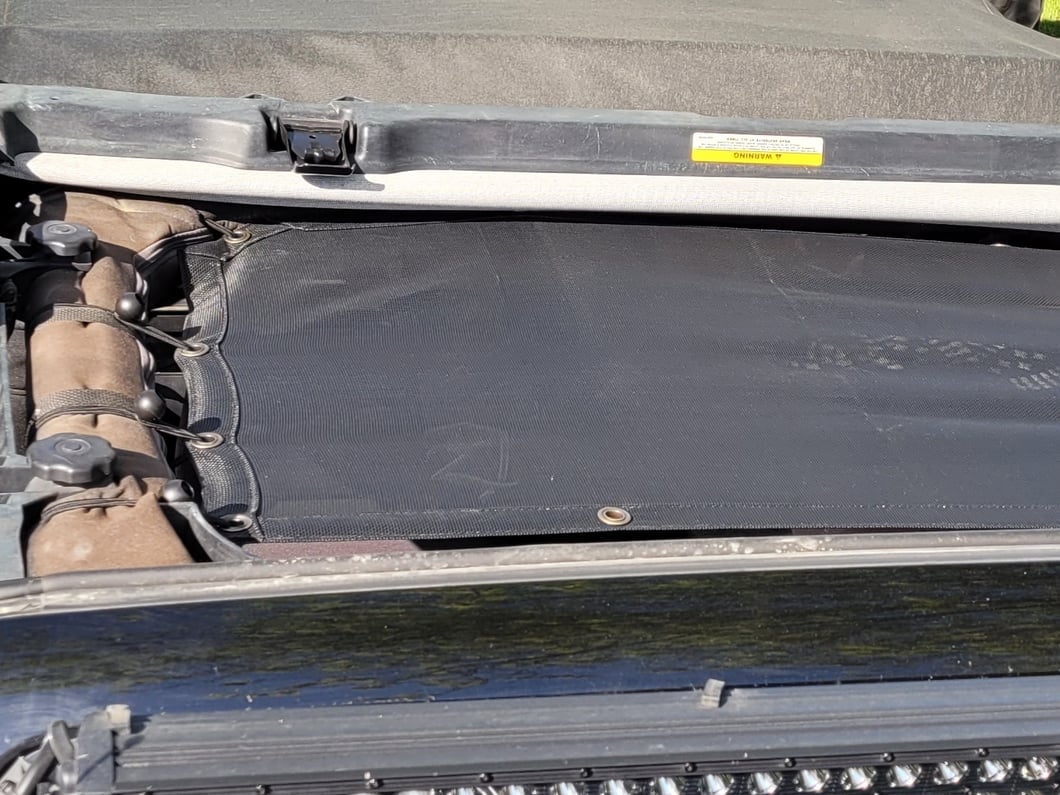 RedRock Mesh Sun Shade; Front; Black (07-18 Jeep Wrangler JK)