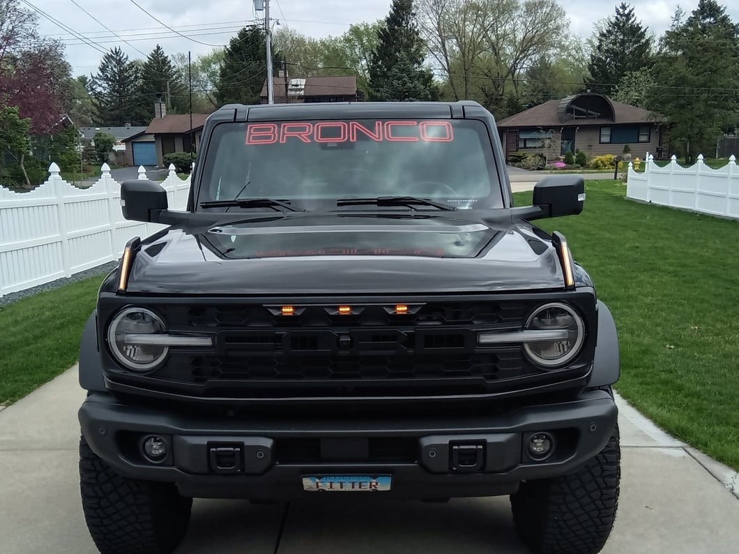 RedRock LED Hood Tie Down Lighting; Amber (21-25 Bronco)